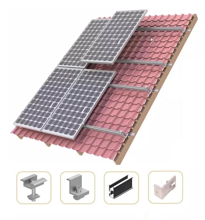 Estructura montaje fija para 4 panel solar – Rayssa